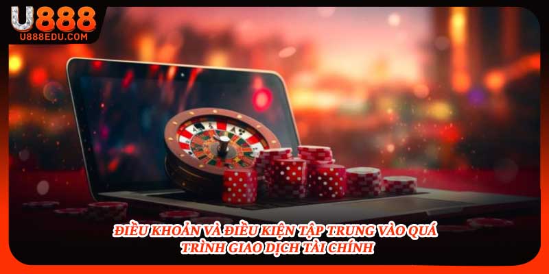 Điều khoản và điều kiện tập trung vào quá trình giao dịch tài chính